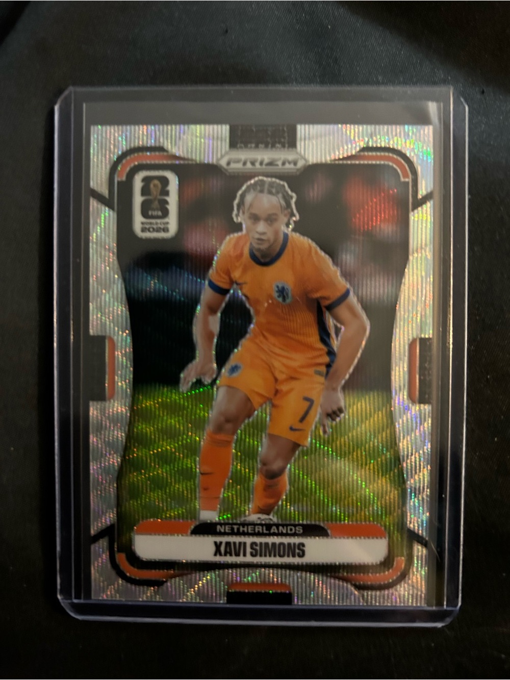 Xavi Simons Holo Netherlands Soccer Card - Orange Prizm Trading Card